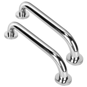 2Pcs Bath Grab Bar 19.7in Sturdy Stainless Steel Shower Safety Handle For Bathtub Toilet Stairway Anti-slip Handrail Balance Bar 220LBS Pull Force
