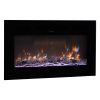 36 inch Electric Fireplace Wall Mounted Recessed with Remote Control 1500W