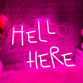 Hello There Neon Sign for Wall Decor, Dimmable Hell Here Catwoman Neon Signs 13.78"×10.63"