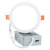 12 Pack 6 Inch LED Recessed Ceiling Light, 5CCT, Canless Wafer Downlight with Junction Box, 2700K/3000K/3500K/4000K/5000K Selectable