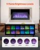 36 inch Electric Fireplace Wall Mounted Recessed with Remote Control 1500W