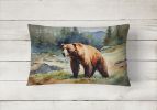 NEW Watercolor Wildlife Throw Pillow Throw Pillow for Indoor Couch Bed Outdoor Patio Washable, Kodiak Bear 2943,12Hx16W