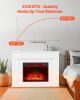 VEVOR 43 inch Freestanding Fireplaces, 1500W 5120BTU Fake Electric Fireplace Stove Heater with Mantel, Overheating Protection, Adjustable Flames