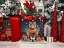 Tiger Christmas Throw Pillow Machine Washable, Indoor Outdoor Decorative Pillow for Couch, Bed or Patio, 14Hx14W