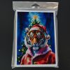 Tiger Christmas Greeting Cards Pack of 8 Blank Cards with Envelopes Whimsical A7 Size 5x7