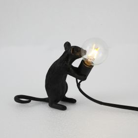 Nordic Creative Resin Mini Animal Mouse Light (Option: Black-Sitting posture-AU)