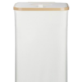 Kitchen  Recyclable Trash Can 26 Gallons Removable Reusable Inner Bag With Lid Bottle Plastic Waste Kitchen Trash Can (Color: Beige)
