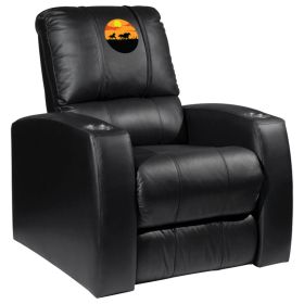 Relax Home Theater Recliner with Horses Sunset Logo Panel (Material: Commercial Grade Synthetic Leather)