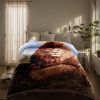 Heavy Plush Soft King Size Blankets, Mink Velvet Fleece Blanket - Printed Raschel Bed Blanket, Thick Raschel Printed Mink Blanket For Bed, Home